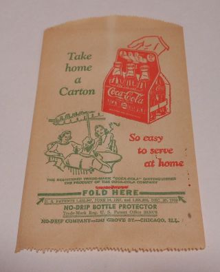 Vintage Coca Cola 1942 Dry Server " Take Home A Carton " So Easy To.  8a