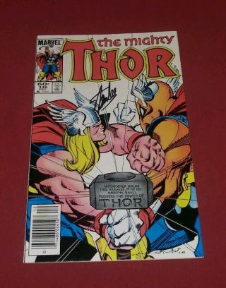 The Mighty Thor 338 Vf,  8.  5 Signed Stan Lee 2nd App Of Beta Ray Bill Key L@@k