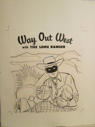 Way Out West With Lone Ranger Cover Art 1955 Kid 