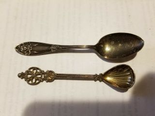 Vintage Collectible Souvenir Spoon,  3 - 3/4 " Tk 60g,  4 - 1/2 " Extra Coin S Plate