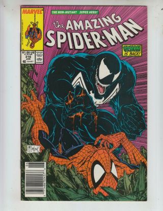 Spider - Man 316 Nm,  (9.  6) 6/89 Classic Venom Cover Mcfarlane Story&art