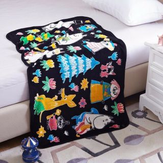 Cartoon Moomin Fleece Warm Soft Blanket Sofa Bed Travel Car Throws 130cm X 70cm