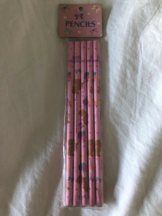 Vintage Sanrio Tweedle Dee Dee Bear 5 Pencil Set Circa 1986