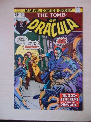 Tomb Of Dracula 25 - Origin & First Appearance Of Hannibal King,  Vf/nm