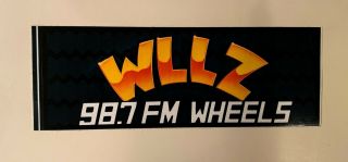 Wllz 98.  7 Fm Radio Station Detroit Wheels Bumper Sticker