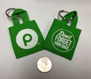 Publix Mini Shopping Bag Keychain,  Grocery Store,  Reusable Novelty
