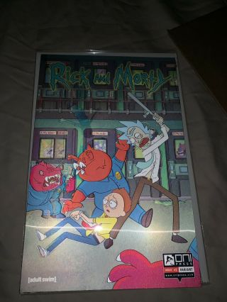 Rick And Morty Comic 1 Lenticular Variant Awesomecon Nm Numbered 1264/2000