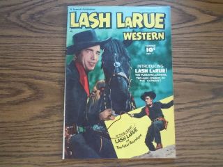 " Lash Larue Western " Comic - No.  1 - 1949