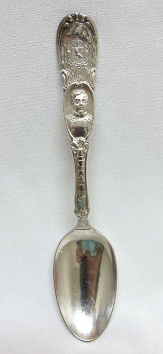 Vintage Rogers Silverplate Souvenir Teaspoon Spoon King Albert Of Belgium