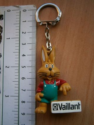 Vaillant Rabbit Vintage Chain Key - Ring Souvenir Heating System Mes Advertise Ad