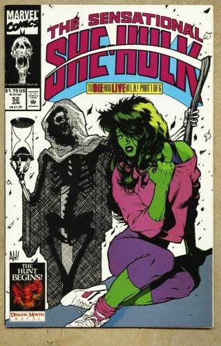 Sensational She - Hulk 53 - 1993 Nm - 9.  2 She Hulk Marvel Classic Adam Hughes Cover