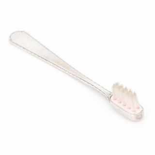 Vtg Sterling Silver - Antique Weidlich Baby Child Toothbrush - 14.  5g