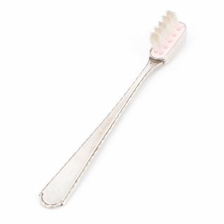VTG Sterling Silver - Antique WEIDLICH Baby Child Toothbrush - 14.  5g 2