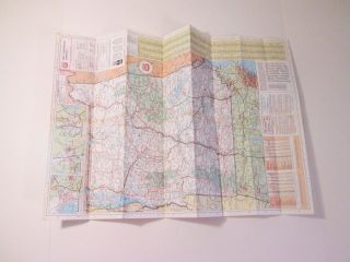 Vintage 1970 Phillips 66 Maine NH VT Gas Service Station Travel State Road Map 4