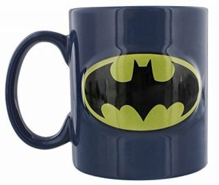 Official Dc Comics 14 Oz Embossed Batman Logo & Bust Mug Cup & Gift Boxed