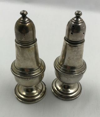 Vintage Empire Sterling Salt And Pepper Shakers Weighted