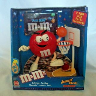 M&ms Jammin Red Basketball Candy Dispenser Nib