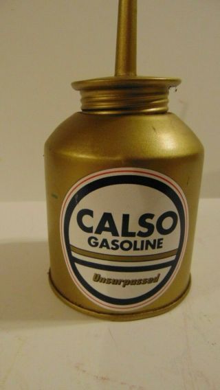 CALSO DaD Vintage Pump OIL CAN Gasoline Station Motor Garage Display 2