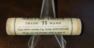 Vintage Wood Tube - Boyd ' s Anti - Pain Tablets York PA 2