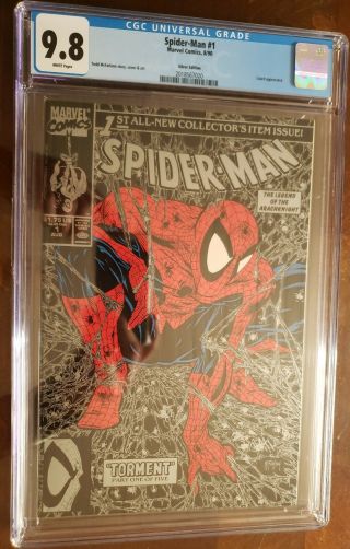 Spider - Man 1 (silver Edition) - Cgc 9.  8 | Marvel | 1990 Series