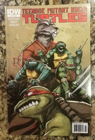 Rare Htf Teenage Mutant Ninja Turtles Idw 2 News Stand Cover Vf,  /nm Comic