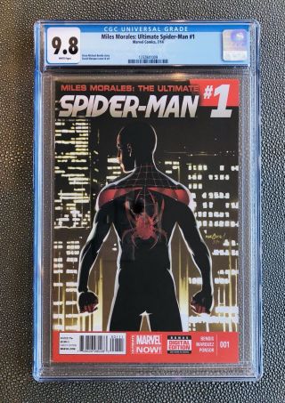 Miles Morales: The Ultimate Spider - Man 1 Cgc 9.  8 Mt/nm Wp (2014 Marvel)