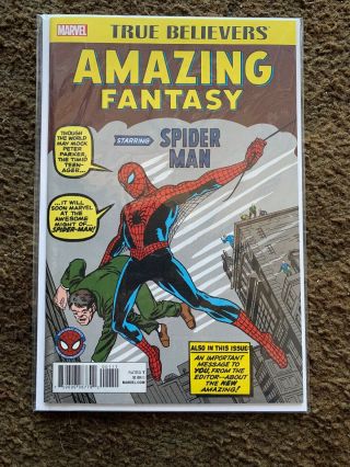 Marvel True Believers Fantasy 15 1st Appearance Spider - Man 2017