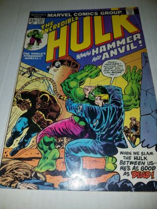 The Incredible Hulk 182 (dec 1974,  Marvel) Fn No Value Stamp