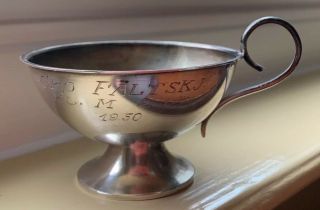 1927 Swedish Cats Paw Mark Silver Trophy Small Dish Cup