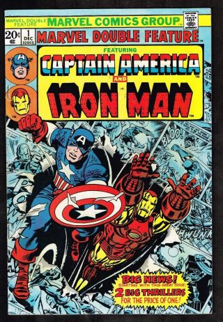 Marvel Double Feature 1 Captain America And Iron Man 1973 (7.  5) Wh