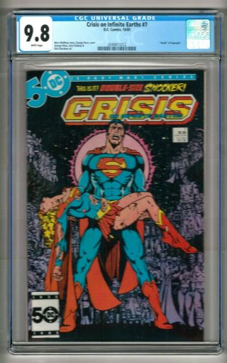 Crisis On Infinite Earths 7 (1985) Cgc 9.  8 White Pages Perez " Supergirl "