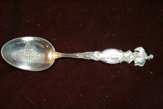 Sterling Souvenir Spoon - Denver - Denver State Capitol On Spoon