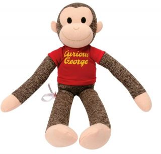 Schylling Curious George Sock Monkey Plush Toy