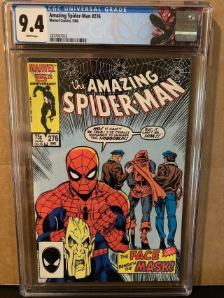 Spider - Man 276 Cgc 9.  4 Special Spider - Man Label Death Of The Fly