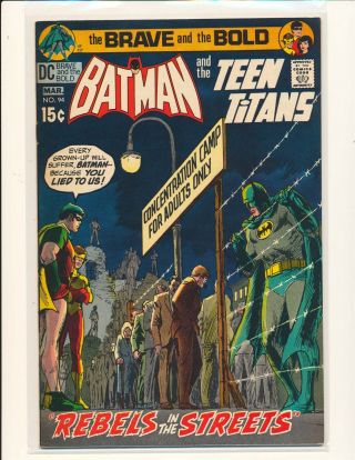 Brave & The Bold 94 - Batman & Teen Titans Fine/vf Cond.