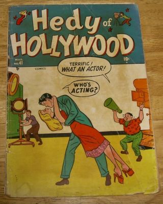 Hedy Of Hollywood Comics 41 Atlas/marvel Scarce Gga Patsy Walker Millie Suzie
