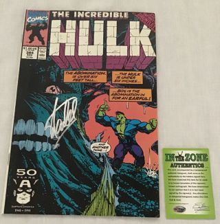 The Incredible Hulk Comic 384 Signed By Stan Lee In The Zone Authentics