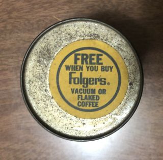 Vintage Folger ' s Coffee Puzzle in Tin Can 3.  5 