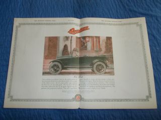 1919 Two Page Vintage Overland Ad Handbill Art Clipping Door Push Promo Model