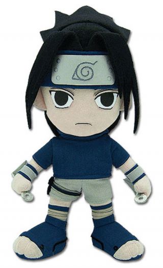 Real Great Eastern Ge - 7046 Naruto 9.  5 " Sasuke In Blue Stuffed Plush Doll
