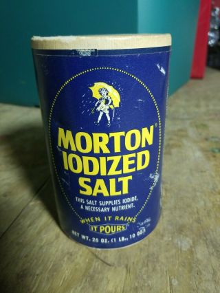 Rare Vintage Morton Salt Cardboard Container 1933 2