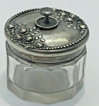 Sterling Silver Pill Box - 13 Grams (lid Only) Is Sterling - Work Vintage