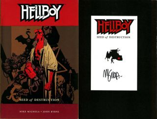 Mike Mignola Signed Autographed Hellboy Seed Of Destruction Sc Book 1