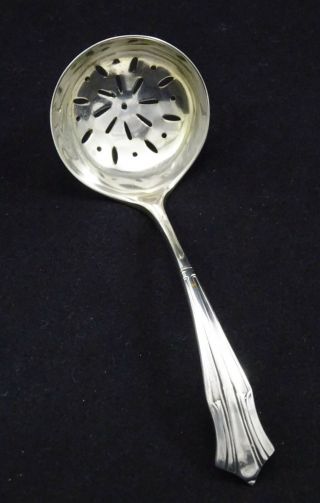 Vintage Ornate Sugar Tea Pierced Sifter Spoon Style Silver Plated 4.  5 " Epns