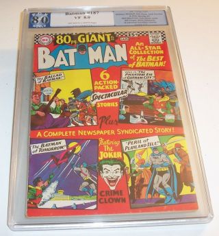 Batman 187 - Graded Vf 8.  0 - 1967 Dc Silver Age - (" The Best Of Batman ")