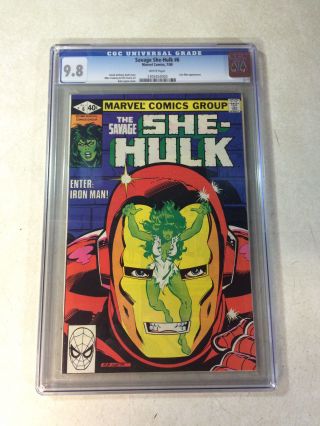 Savage She Hulk 6 Cgc 9.  8 Top Graded,  None Nicer,  Iron Man,  Layton,  1980
