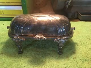 Vintage Footed Butter Dish.  Epca Bristol Silver 46 Plate