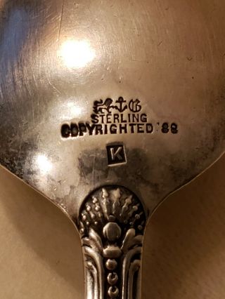 Vintage Gorham 1888 Versailles Sterling Silver Cherub Teaspoons Spoon Monogram