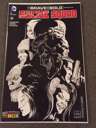 Brave And The Bold 25 B&w Variant Joker Sketch By Van Sciver W/coa