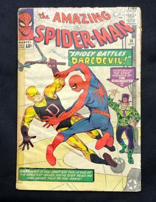 Spider - Man 16 1st Daredevil Crossover Key Book